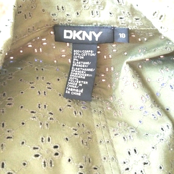 Dkny casual eyelet single breasted green jacket. - Picture 7 of 7